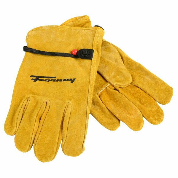 Forney Suede Cowhide Leather Driver Work Gloves Menfts XL 53136